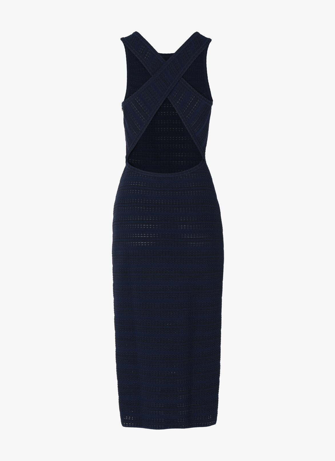 SLEEVELESS DRESS BROCART NIGHT ALAÏA SLEEVELESS DRESS BROCART NIGHT BLU NOTTE